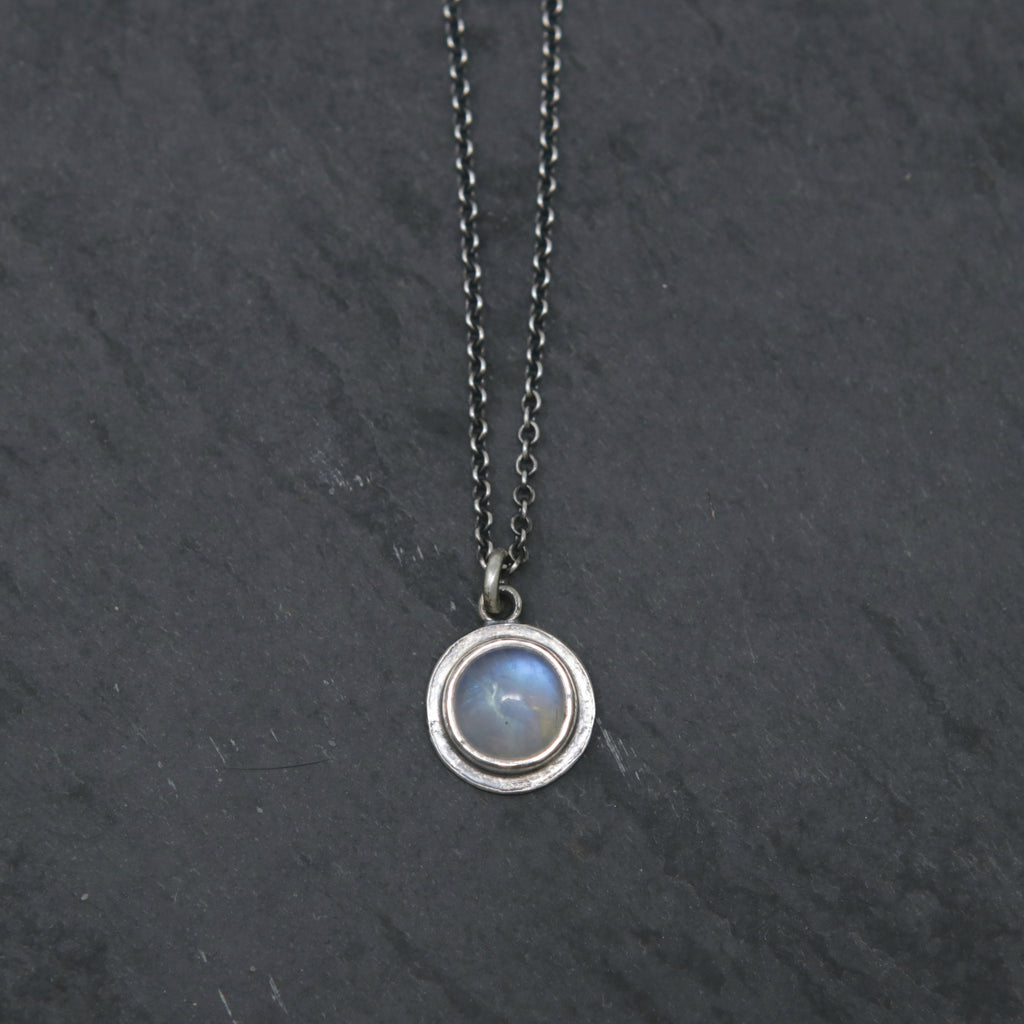 Round Moonstone Petal Pendant *Limited