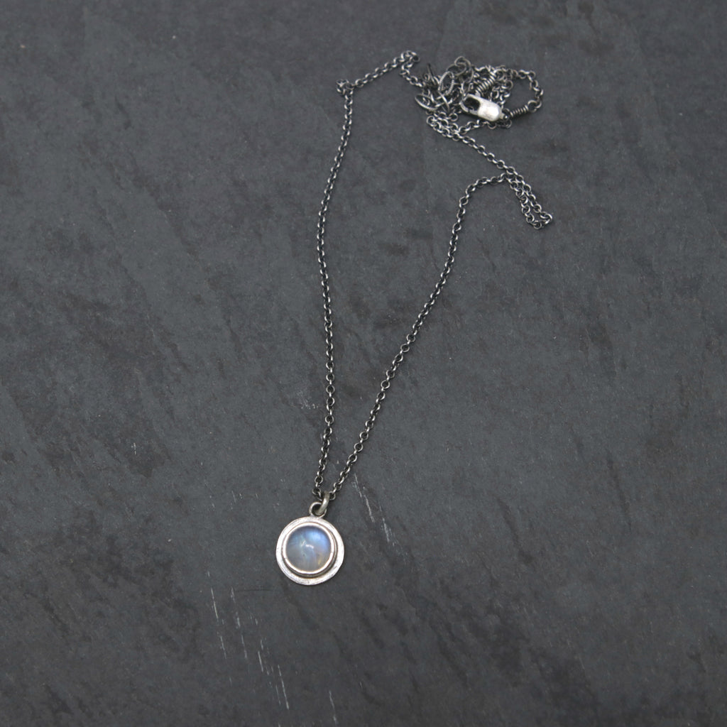 Round Moonstone Petal Pendant *Limited
