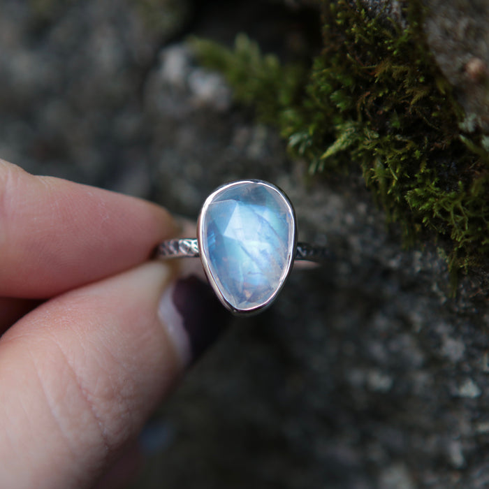 Large Moonstone Relic Ring - Size 7 OOAK