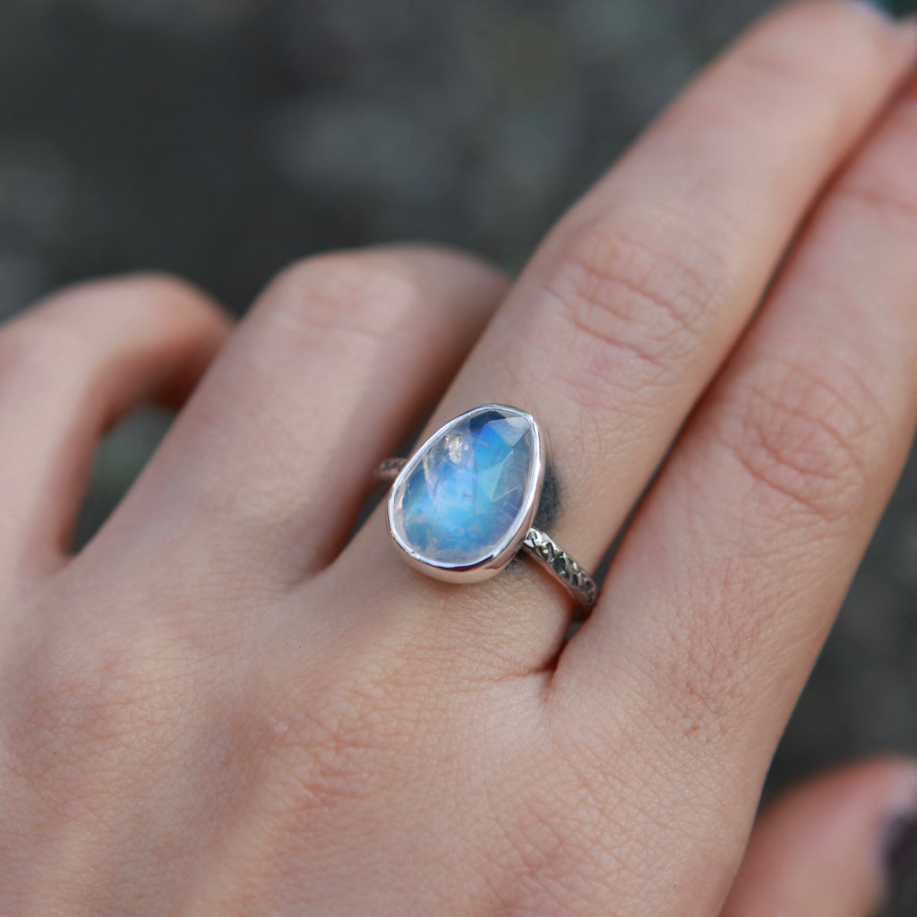 Large Moonstone Relic Ring - Size 7 OOAK