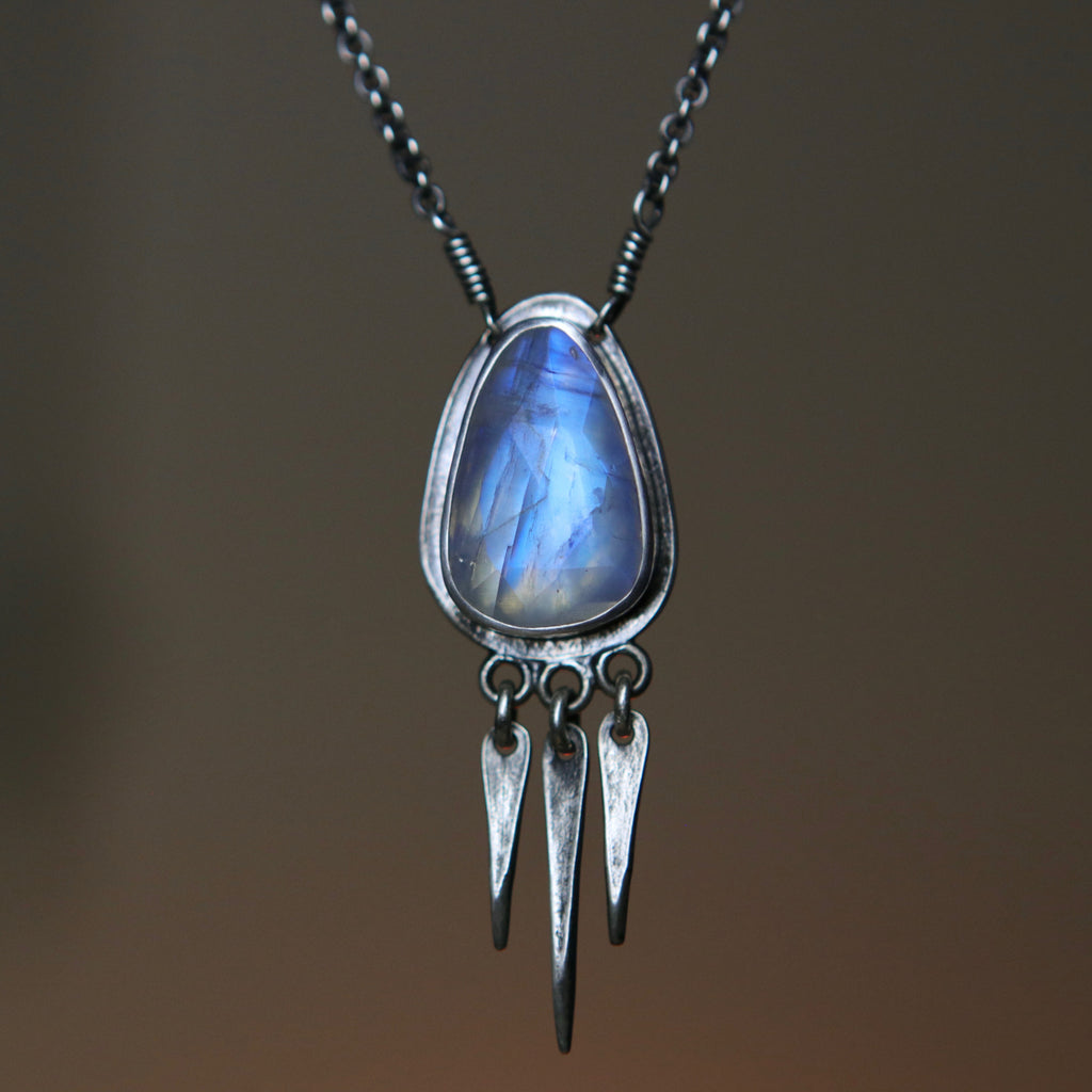 OOAK Dream Seeker Talisman in Rainbow Moonstone