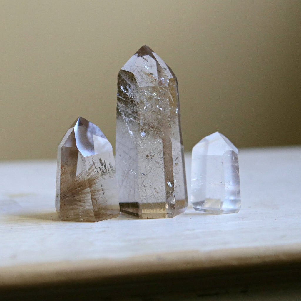 Tall Light Smokey Quartz Crystal Point