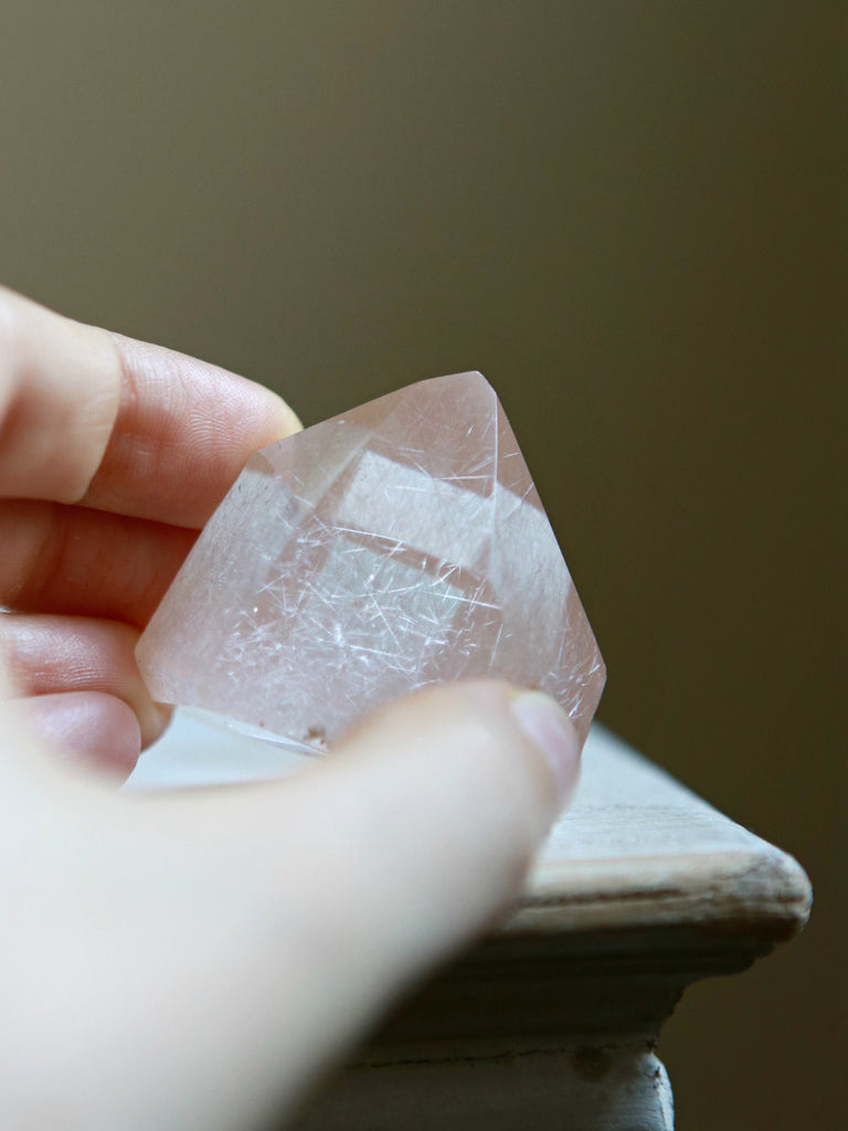 Sakura Blossom Pink Quartz Crystal Point