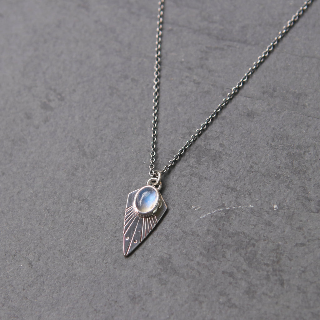 Moonstone Gem Dagger Necklace - *Limited*