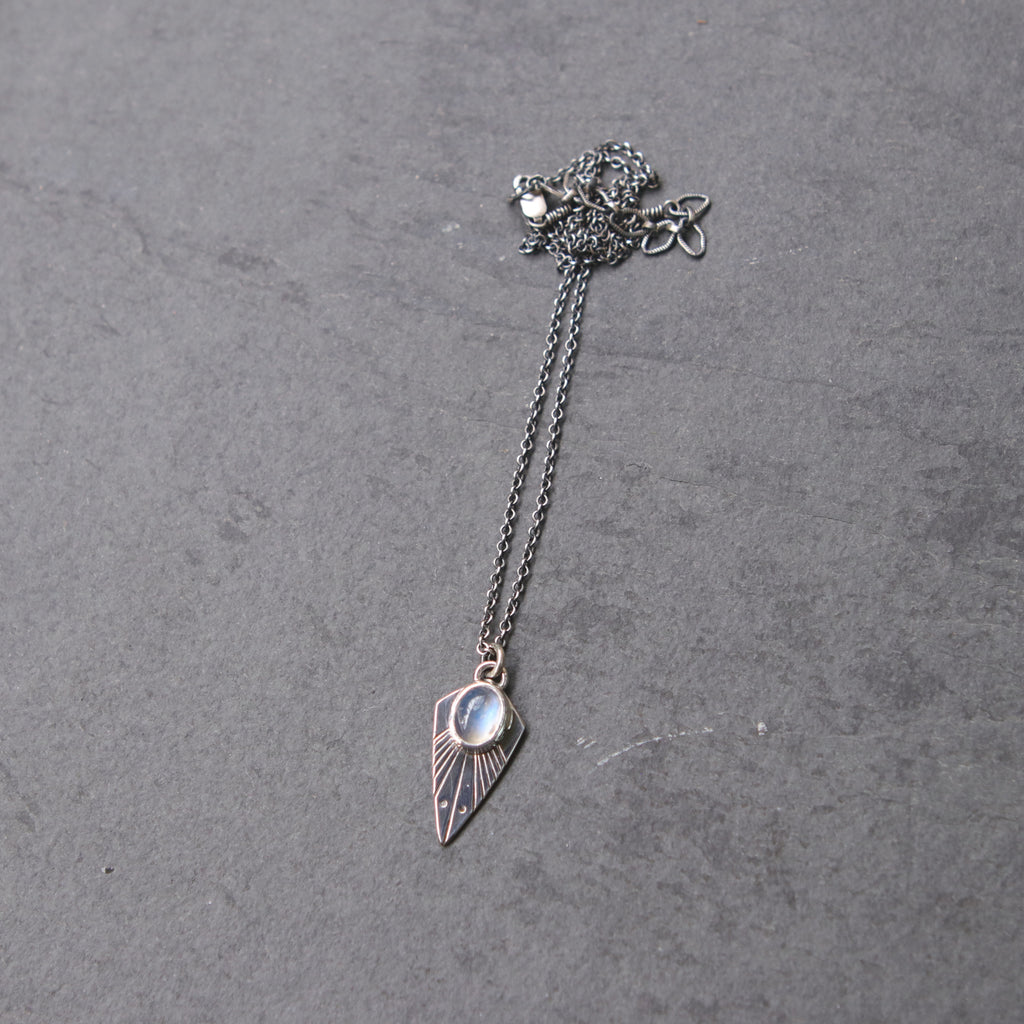 Moonstone Gem Dagger Necklace - *Limited*