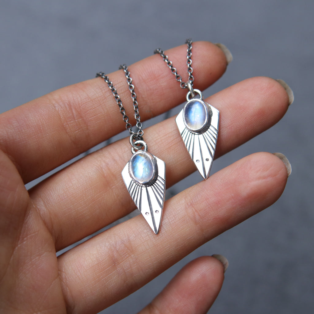 Moonstone Gem Dagger Necklace - *Limited*