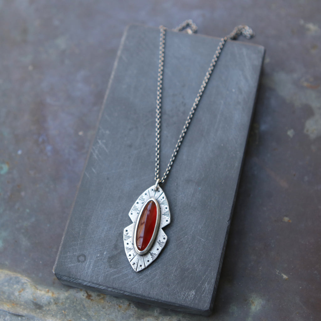 Rogue River Necklace in Carnelian