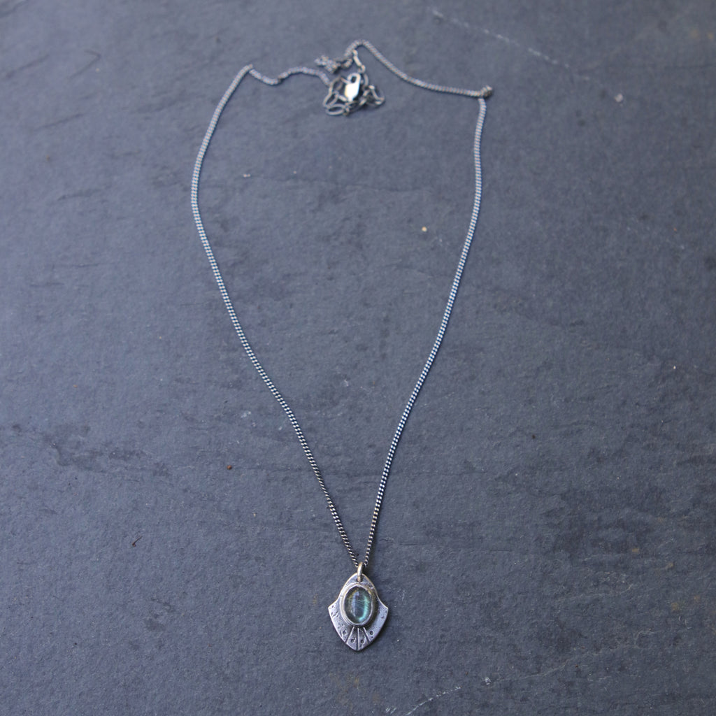 Labradorite Mini Rogue Shield Necklace - *Limited*