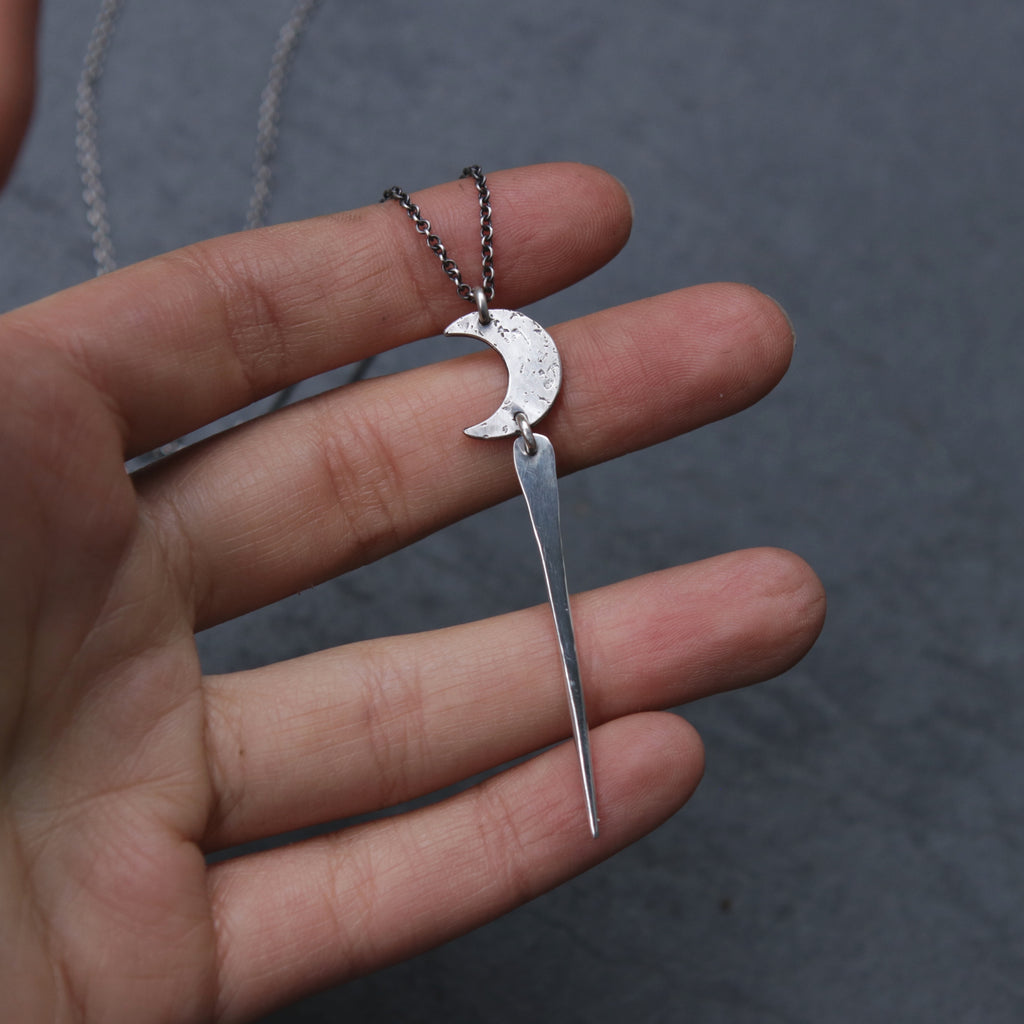 Moon Spear Long Layering Necklace
