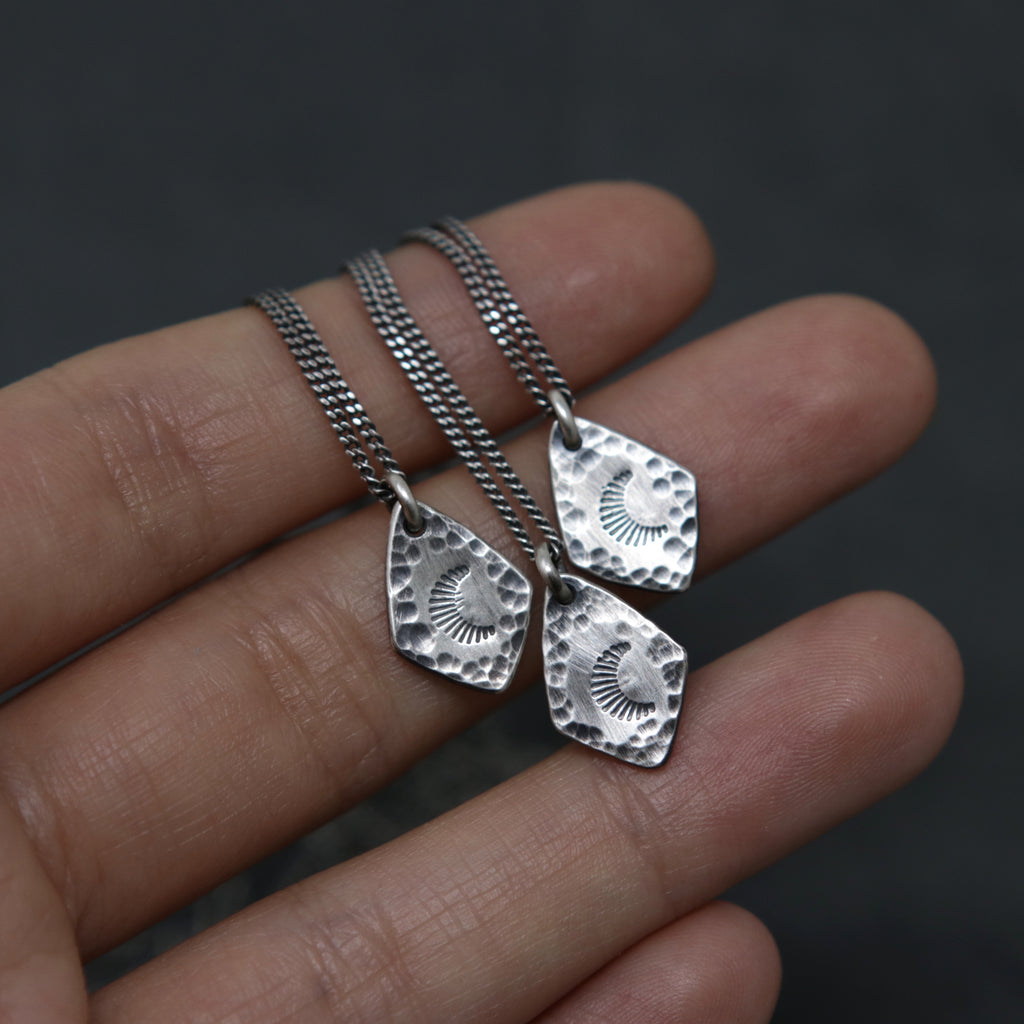 Radiant Moon Spade Charm Necklace
