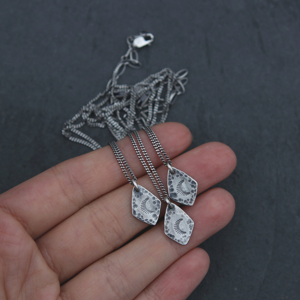 Radiant Moon Spade Charm Necklace