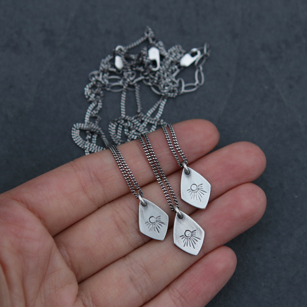 Shooting Star Spade Charm Necklace
