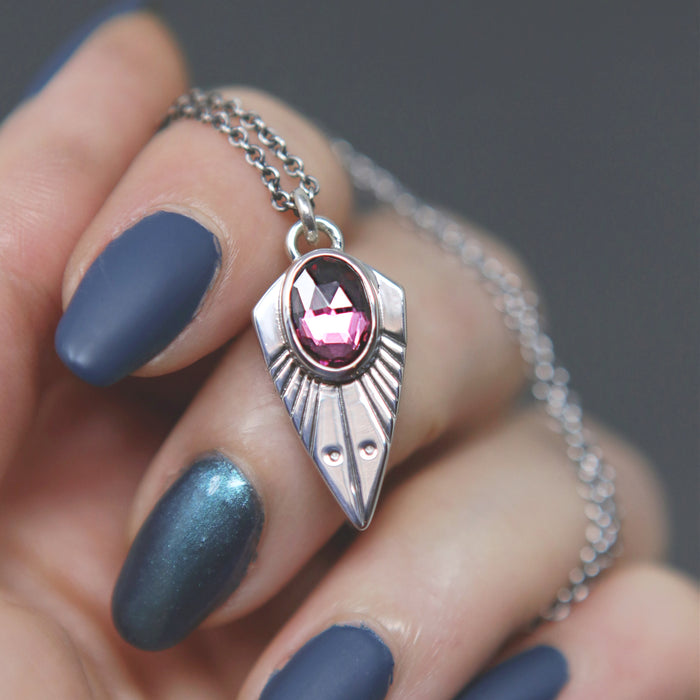 Rosecut Garnet Gem Dagger Necklace - *Limited Edition*