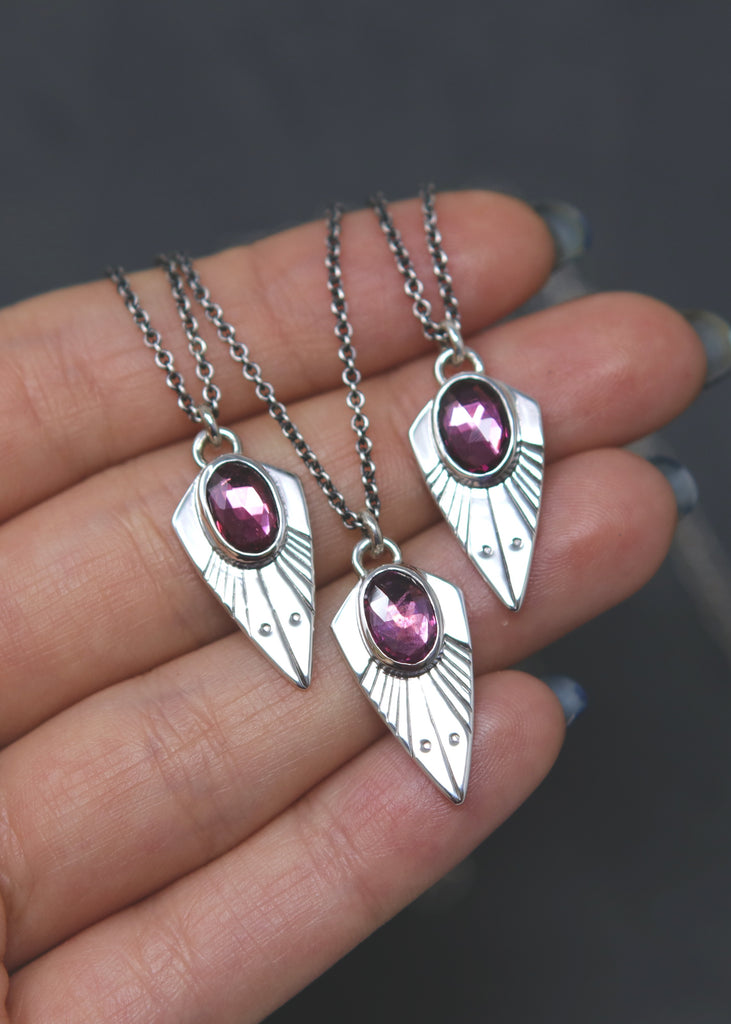 Rosecut Garnet Gem Dagger Necklace - *Limited Edition*