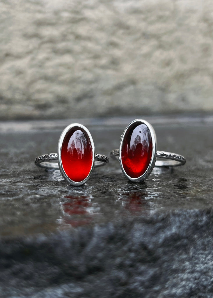 Hessonite Garnet Relic Ring - Size 7