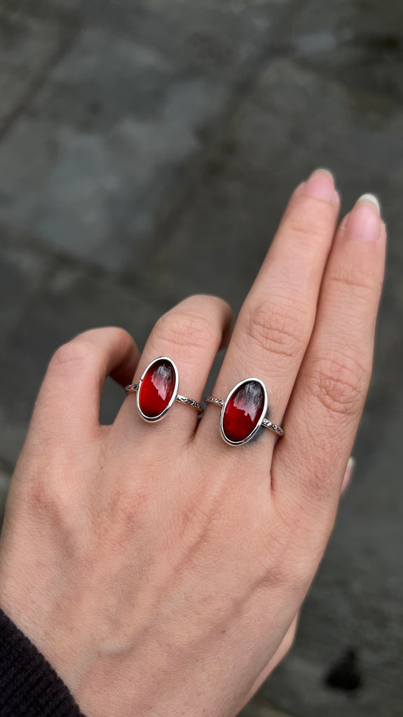 Hessonite Garnet Relic Ring - Size 5.5