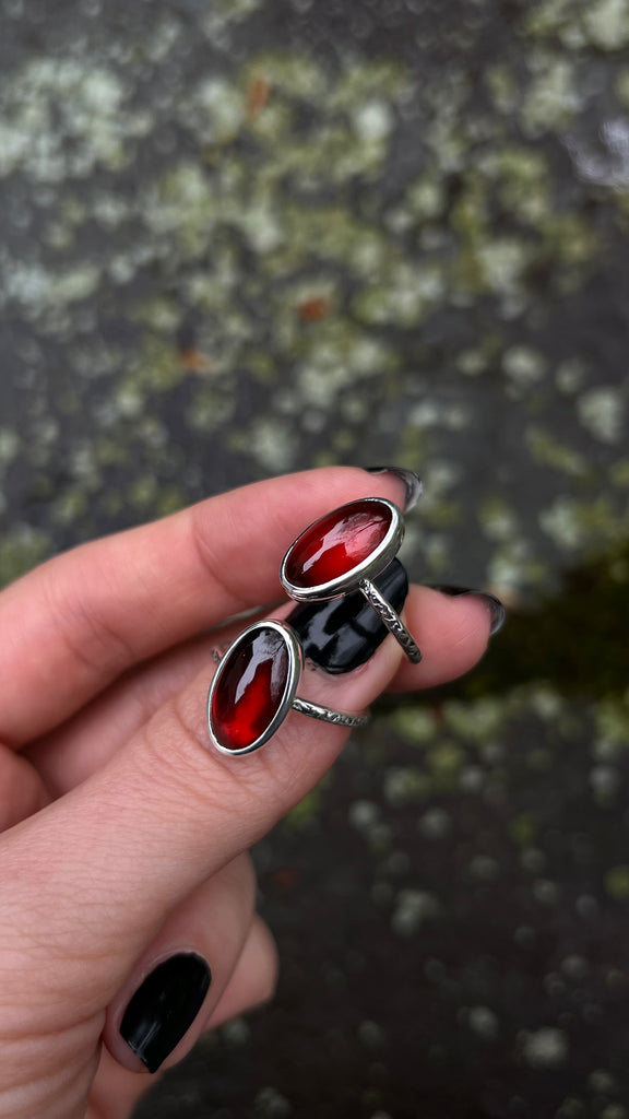 Hessonite Garnet Relic Ring - Size 7